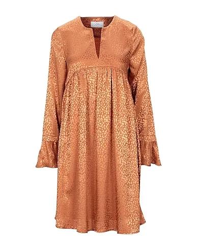 Rust Jacquard Short dress