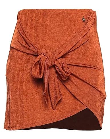 Rust Jersey Mini skirt