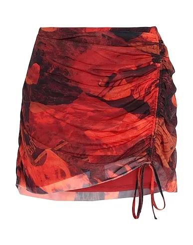 Rust Jersey Mini skirt