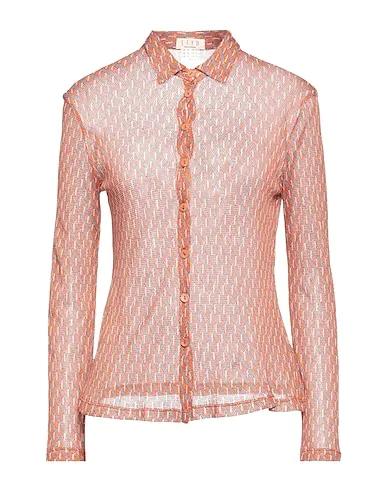 Rust Knitted Patterned shirts & blouses