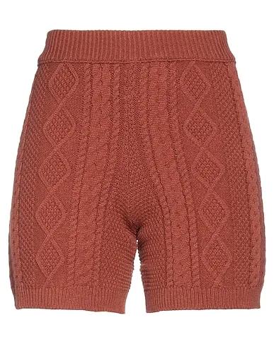 Rust Knitted Shorts & Bermuda