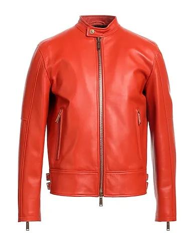 Rust Leather Biker jacket