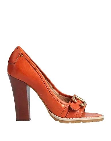 Rust Leather Pump