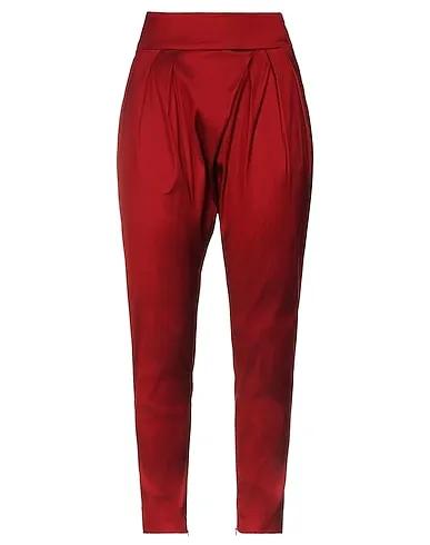 Rust Silk shantung Casual pants