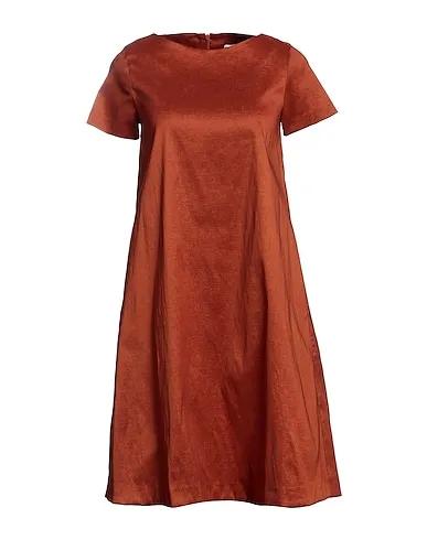 Rust Silk shantung Short dress