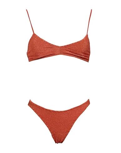 Rust Synthetic fabric Bikini