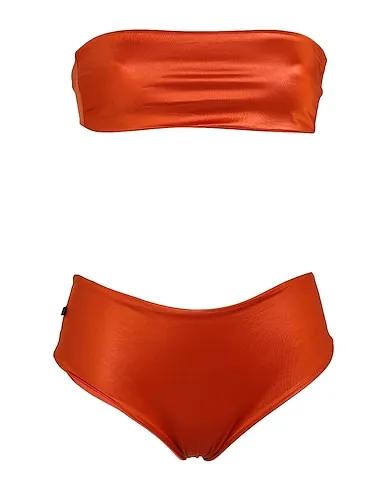 Rust Synthetic fabric Bikini