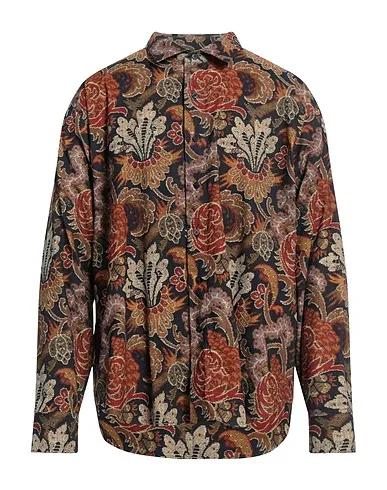 Rust Velvet Patterned shirt