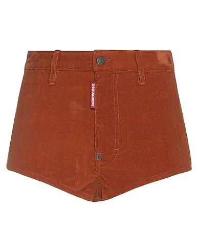 Rust Velvet Shorts & Bermuda