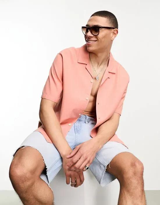 rustic relaxed shirt in rust