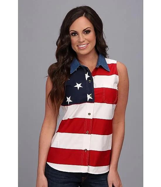 Roper S/L Stars and Stripes Pieced Flag