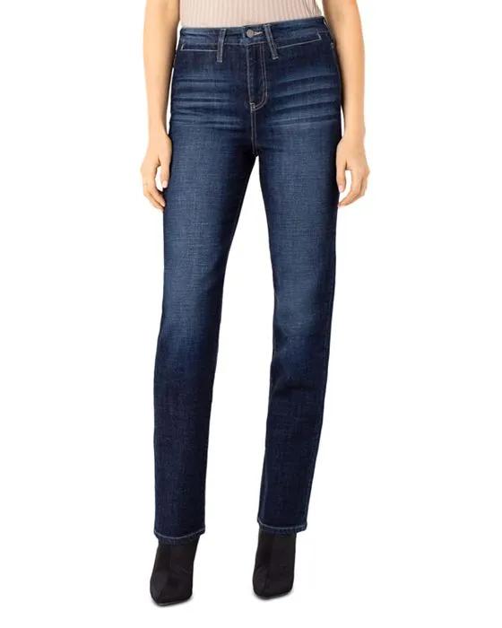 Sadie High Rise Straight Leg Jeans in Castle