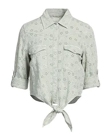 Sage green Lace Lace shirts & blouses