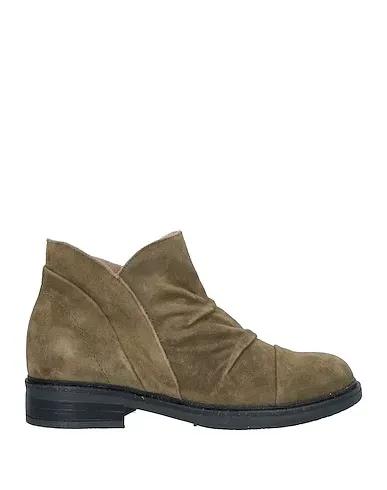 Sage green Leather Ankle boot