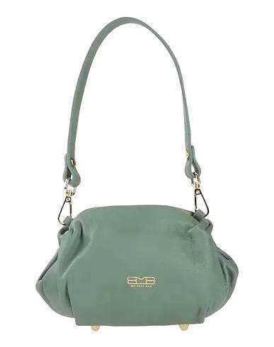 Sage green Leather Handbag