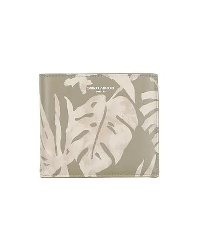 Sage green Leather Wallet