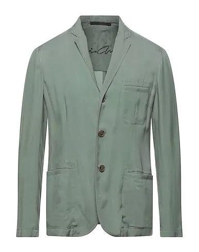 Sage green Plain weave Blazer