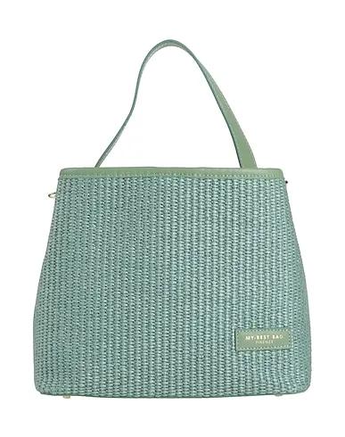Sage green Plain weave Handbag