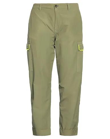 Sage green Techno fabric Cropped pants & culottes