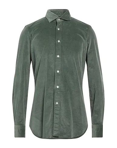 Sage green Velvet Solid color shirt