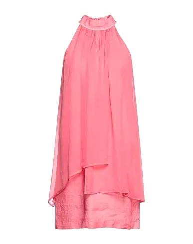 Salmon pink Chiffon Midi dress