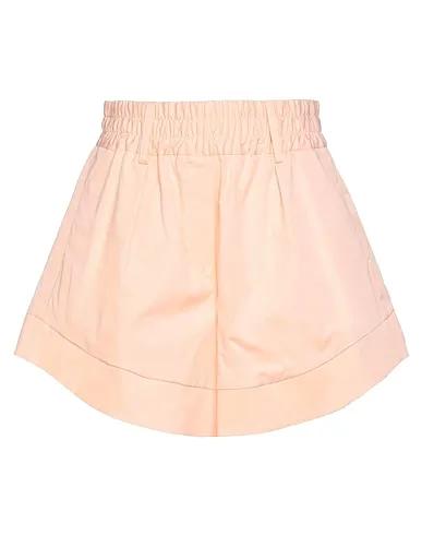 Salmon pink Cotton twill Shorts & Bermuda