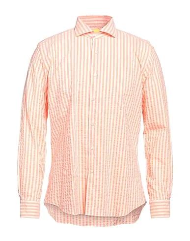 Salmon pink Jacquard Striped shirt