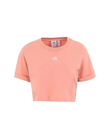 Salmon pink Jersey Crop top TEE
