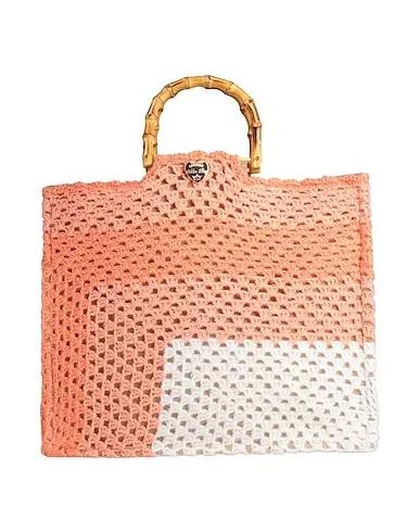 Salmon pink Knitted Handbag