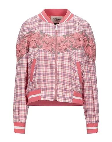 Salmon pink Lace Bomber