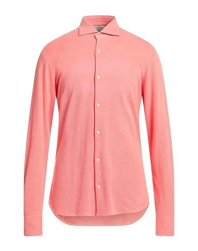 Salmon pink Piqué Solid color shirt