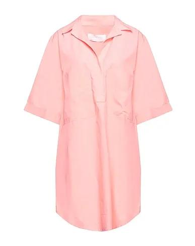 Salmon pink Plain weave Short dress