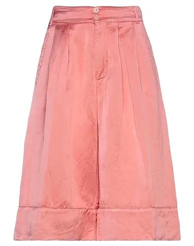 Salmon pink Silk shantung Cropped pants & culottes
