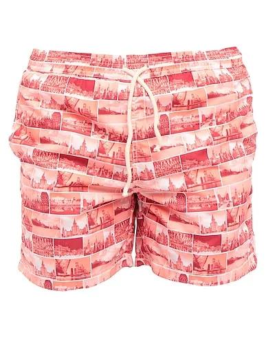 Salmon pink Techno fabric Swim shorts