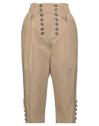Sand Cotton twill Cropped pants & culottes