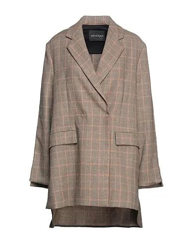 Sand Flannel Double breasted pea coat