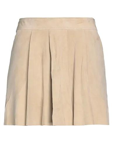 Sand Leather Mini skirt