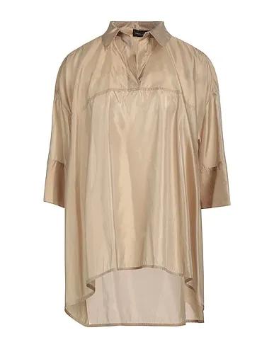 Sand Organza Solid color shirts & blouses