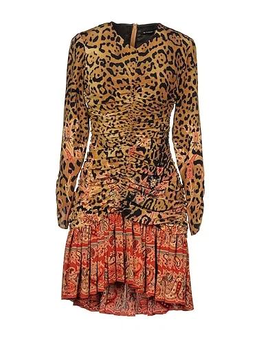 Sand Plain weave Short dress