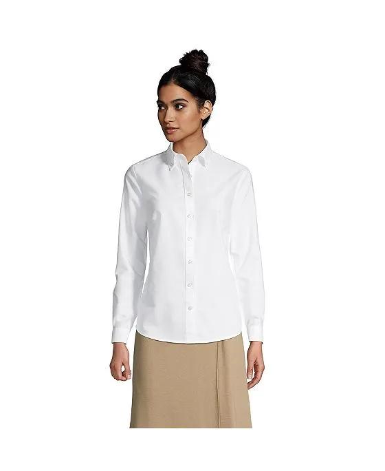 School Uniform Women's Long Sleeve Oxford Dress Shirt