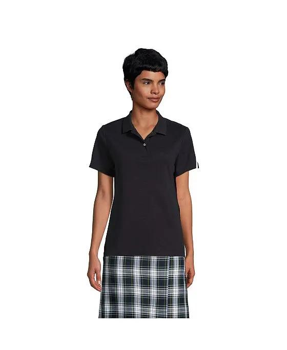 School Uniform Women's Short Sleeve Feminine Fit Interlock Polo Shirt