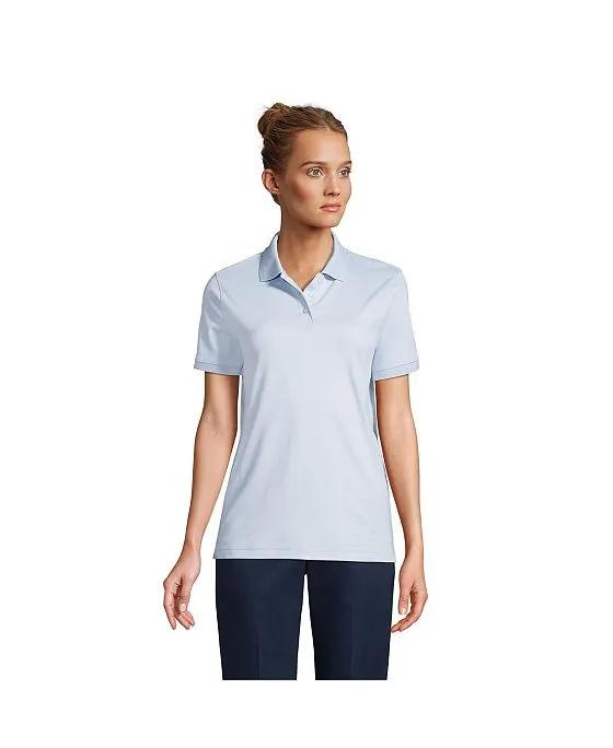 School Uniform Women's Tall Short Sleeve Interlock Polo Shirt