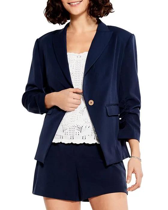 Scrunch Sleeve Blazer
