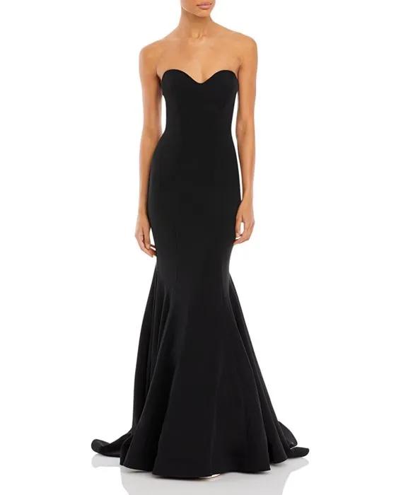 Scuba Strapless Sweetheart Gown - 100% Exclusive