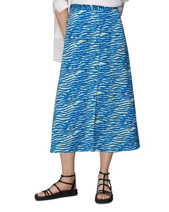 Seafoam Button Front Skirt