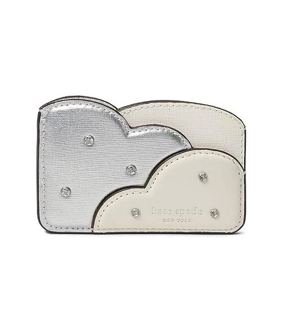 Shade Metallic Saffiano Leather Card Holder