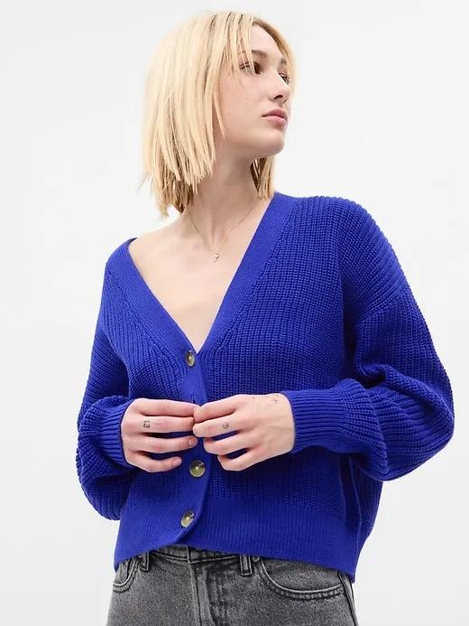 Shaker-Stitch Cardigan