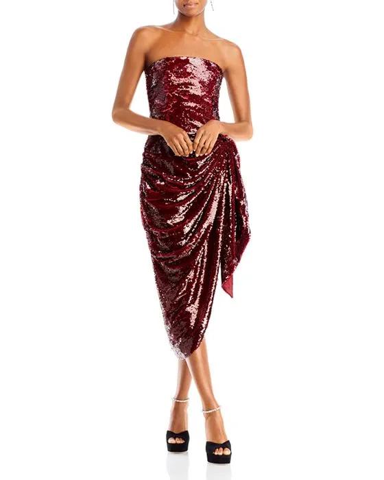 Shea Strapless Sequin Dress