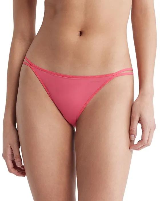 Sheer Marquisette Strappy Tanga
