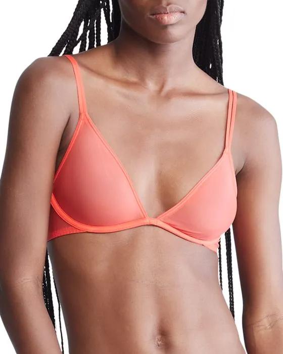 Sheer Marquisette Unlined Plunge Bra